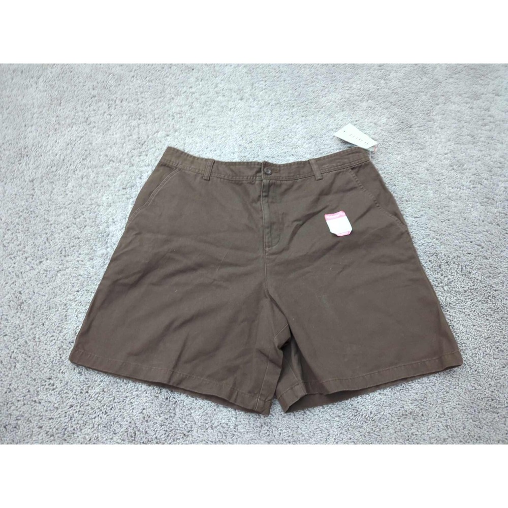 White Stag Chino Shorts Womens 12 Brown Inseam: 6.5" Classic Casual NEW